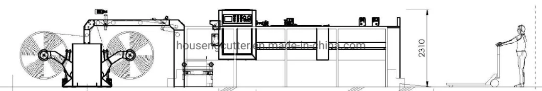 Houseng Roll to Sheet Cutting Machine Automatic Paper Cross Hsc-1400b